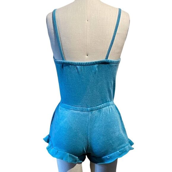 NWT Vintage Havana Turquoise Terry Romper Shorts Youth Large 14 - Picture 3 of 8